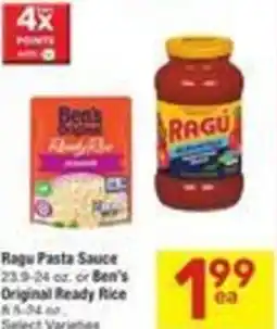 Albertsons Ragu Pasta Sauce or Original Ready Rice offer
