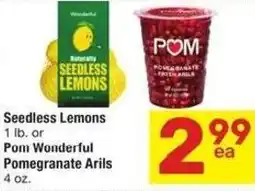 Albertsons Seedless Lemons or Pom Wonderful Pomegranate Arils offer