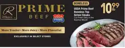 Albertsons Boneless USDA prime beef boneless top sirloin steaks offer