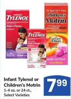 Albertsons Infant Tylenol or Children's Motrin offer