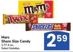 Albertsons Mars Share Size Candy offer