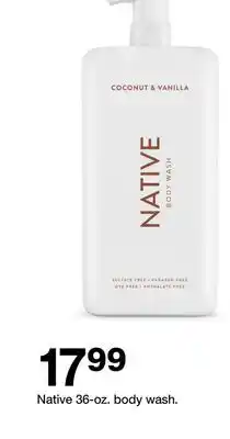 Target Native 36-oz. body wash offer