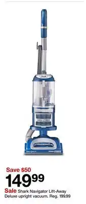 Target Shark Navigator Lift-Away Deluxe upright vacuum offer