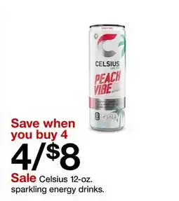 Target Celsius 12-oz. sparkling energy drinks offer