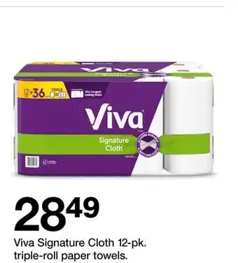 Target Viva Signature Cloth 12-pk. triple-roll paper towels offer