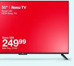 Target 50 | Smart 4K HDR Roku TV offer
