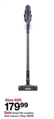 Target Shark Pet cordless stick vacuum offer