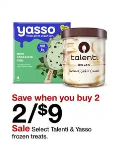 Target Select Talenti & Yasso frozen treats offer