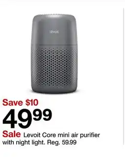 Target Levoit Core mini air purifier with night light offer