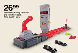 Target Hot Wheels Racing Formula 1 grid start track set & 2 Die-Cast F1 cars offer