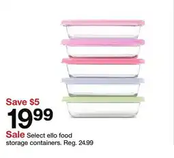 Target Select ello food storage containers offer