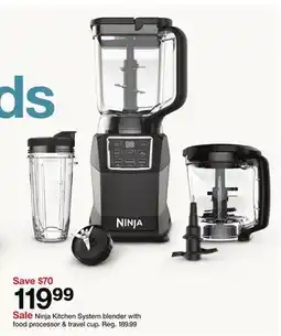Target Ninja Kitchen System blender with food processor & travel cup offer