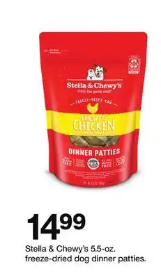 Target Stella & Chewy's 5.5-oz. freeze-dried dog dinner patties offer