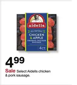 Target Select Aidells chicken & pork sausage offer