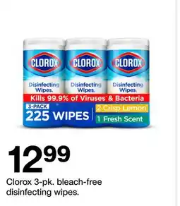 Target Clorox 3-pk. bleach-free disinfecting wipes offer