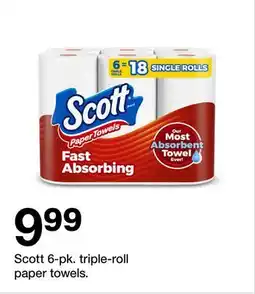 Target Scott 6-pk. triple-roll paper towels offer