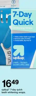Target up & up 7-day quick teeth whitening wraps offer