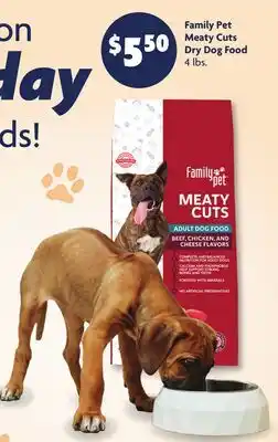 Family Dollar Family Pet Meaty Cuts Dry Dog Food offer