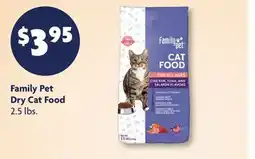 Family Dollar Family Pet Dry Cat Food offer