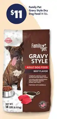 Family Dollar Family Pet Gravy Style Dry Dog Food offer