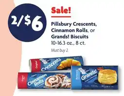 Family Dollar Pillsbury Crescents, Cinnamon Rolls, or Grands! Biscuits offer