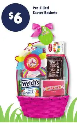 Family Dollar Pre-Filled Easter Baskets offer