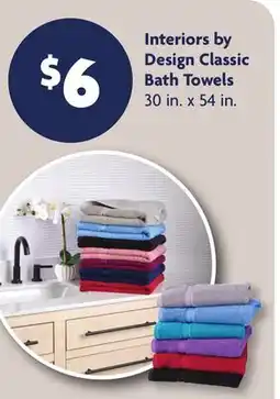 Family Dollar Interiors By Design Classic Bath Towels offer