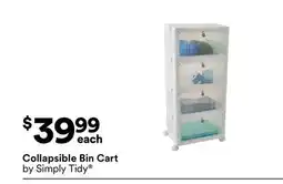 Michaels Collapsible Bin Cart by Simply Tidy offer