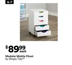 Michaels Modular Mobile Chest by Simply Tidy offer