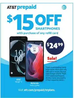Family Dollar AT&T Verge 2, Motorola moto g play offer