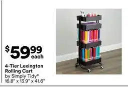 Michaels 4-Tier Lexington Rolling Cart Simply Tidy offer