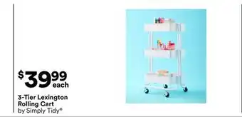 Michaels 3-Tier Lexington Rolling Cart by Simply Tidy offer