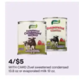 CVS Zivel sweetened condensed 13.8 oz or evaporated milk 12 oz offer