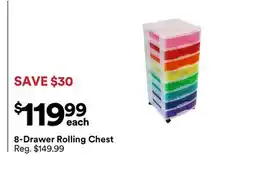 Michaels 8-Drawer Rolling Chest offer