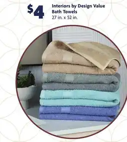 Family Dollar Interiors by Design Value Bath Towels offer