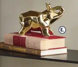 Family Dollar Interiors by Design Large Gold Elephant, or Two Tone Clock offer