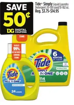 Dollar General Tide Simply Liquid Laundry Detergent offer