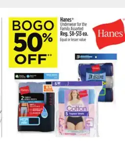 Dollar General Hanes Underwear for the Family offer