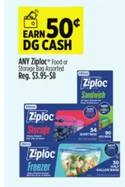 Dollar General ANY Ziploc Food or Storage Bag offer