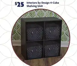 Family Dollar Interiors by Design 4‑Cube Shelving Unit offer