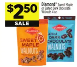 Dollar General Diamond Sweet Maple or Salted Dark Chocolate Walnuts offer