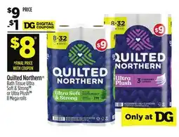 Dollar General Quilted Northern Bath Tissue Ultra Soft & Strong TM or Ultra Plush offer