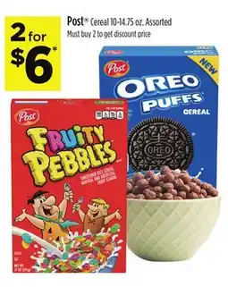 Dollar General Post Cereal offer