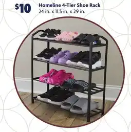 Family Dollar Homeline 4‑Tier Shoe Rack offer