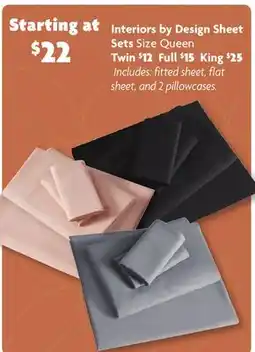 Family Dollar Interiors by Design Sheet Sets, Size Queen offer