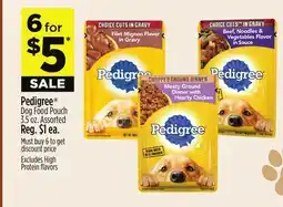 Dollar General Pedigree Dog Food Pouch offer