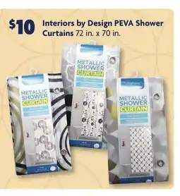 Family Dollar Interiors by Design PEVA Shower Curtains offer