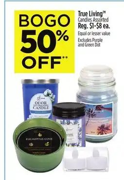 Dollar General True Living Candles offer