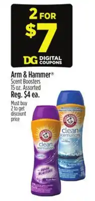 Dollar General Arm & Hammer Scent Boosters offer
