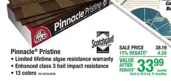 Menards Pinnacle Pristine offer